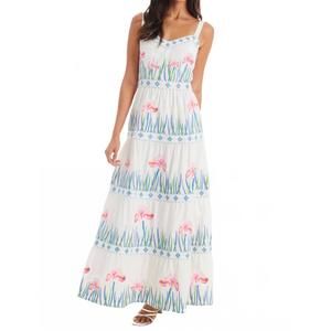 NEW ALLISON NEW YORK embroidered lila dress in white multi